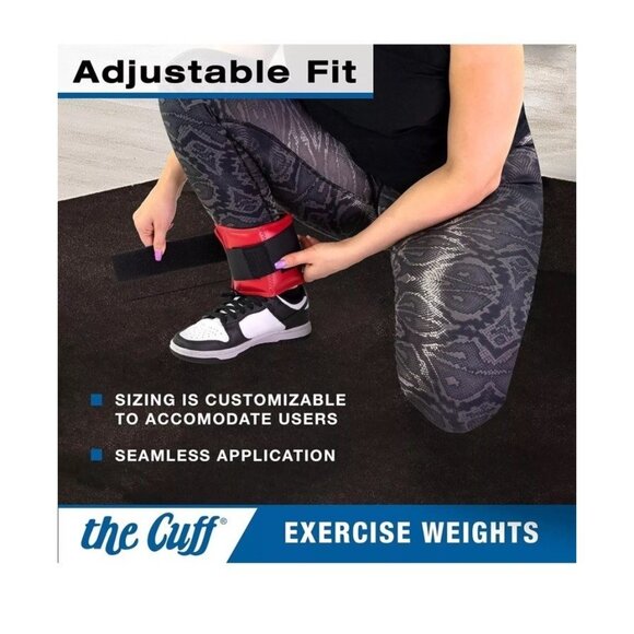 The Cuff Original Adjustable Ankle and Wrist Weight for Workouts (set Of 2)(B-1) - Picture 3 of 10